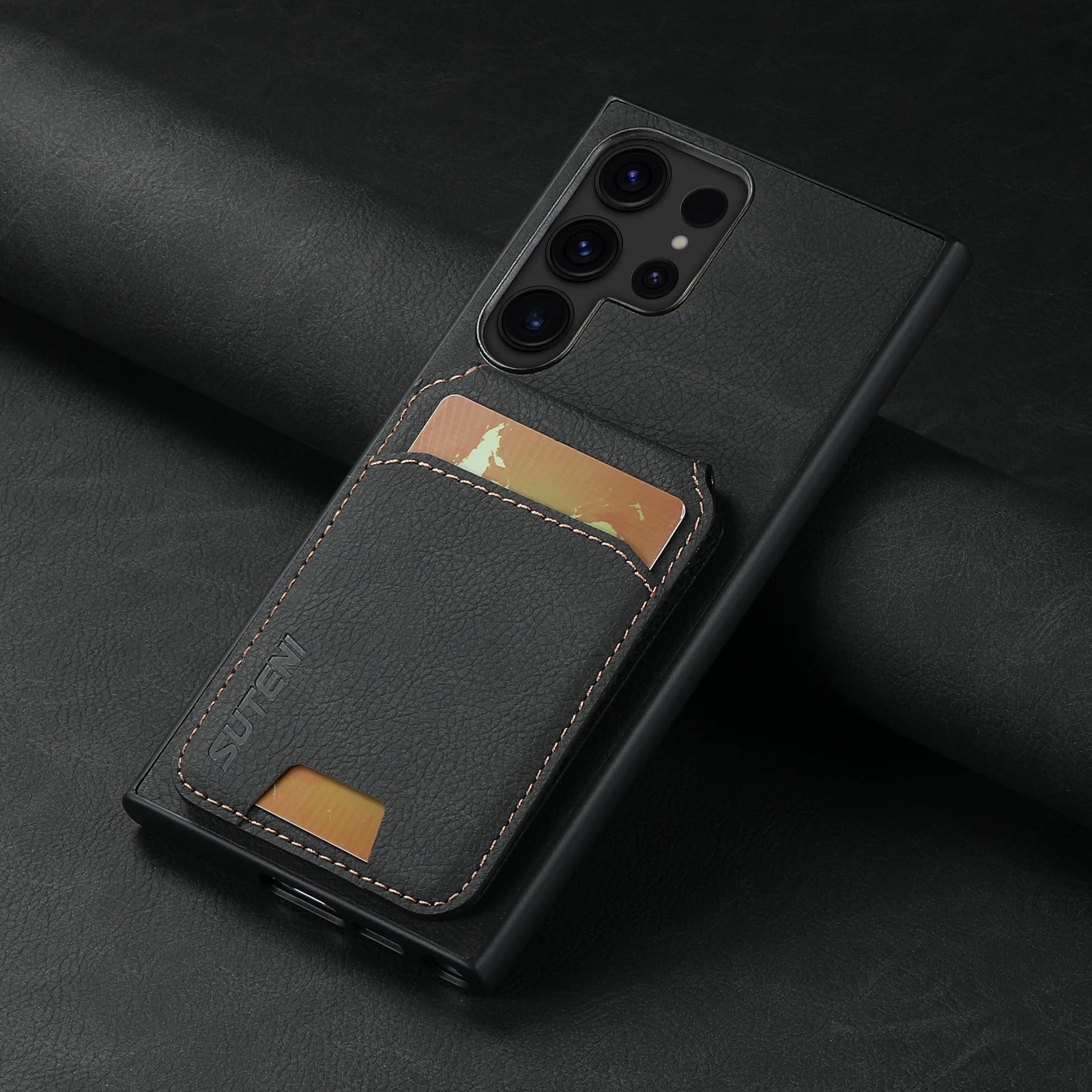 Leather Wallet Card Holder Galaxy Note and S Case - DealJustDeal
