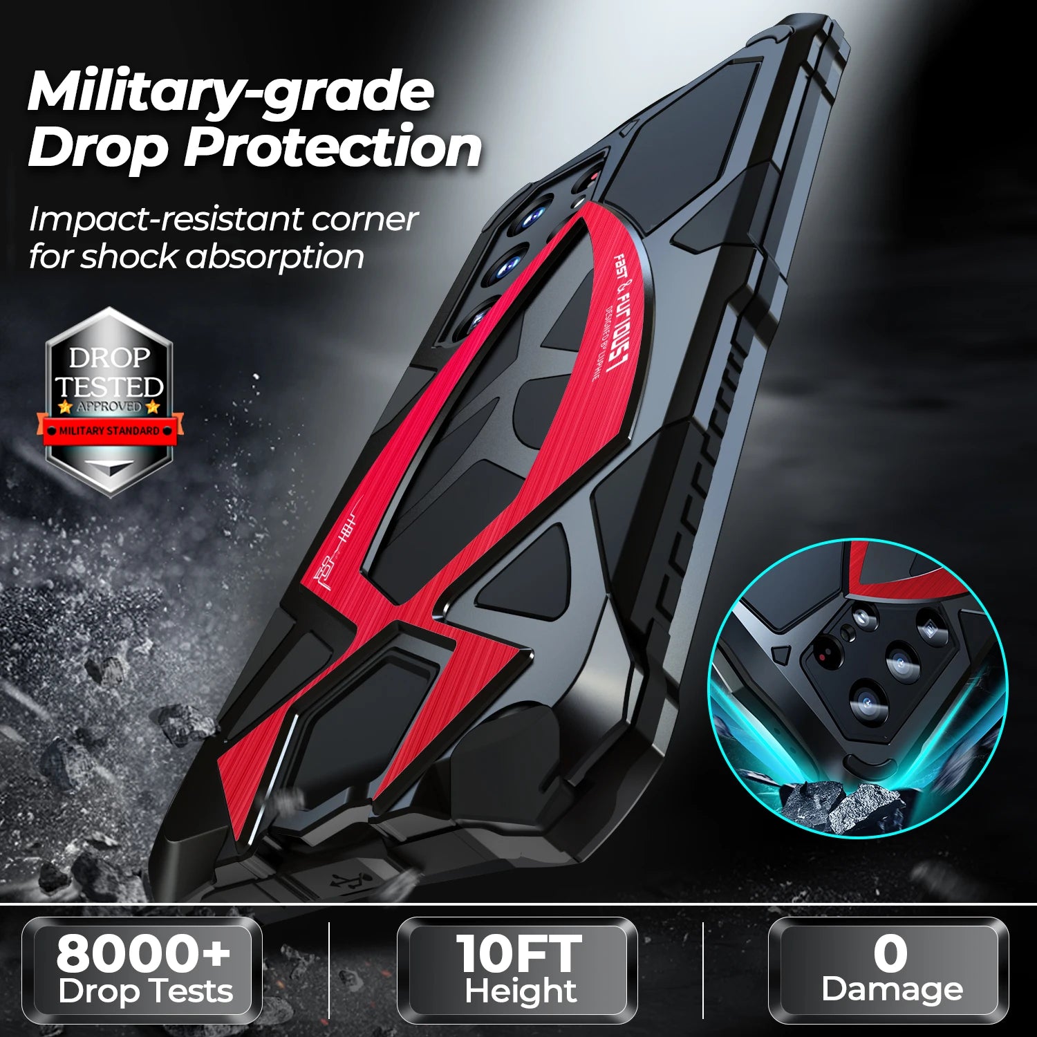Heavy Duty Metal Military Anti Drop Galaxy S Case - DealJustDeal