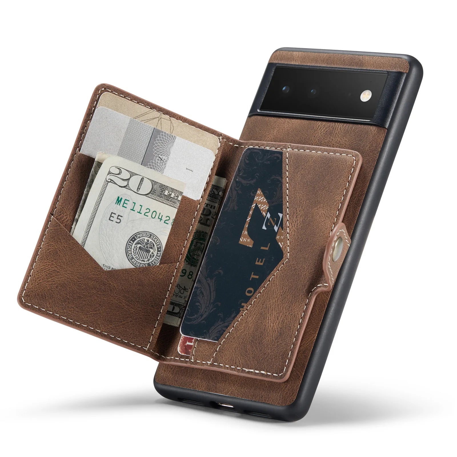 Wallet Card Pocket Magnetic Leather Google case - DealJustDeal