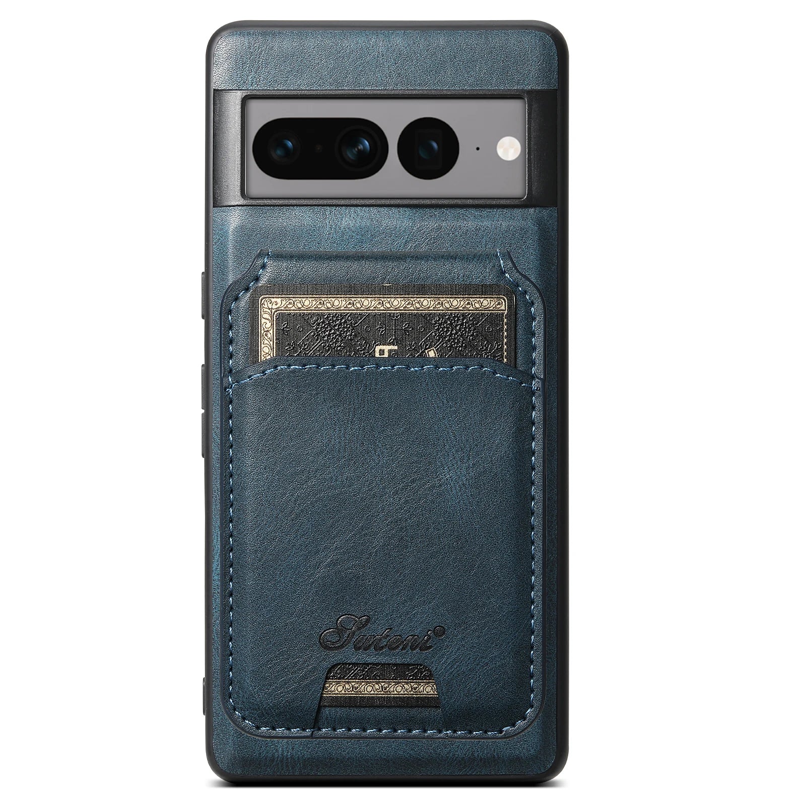 Detachable Magnetic Card Pocket Leather Google Case - DealJustDeal