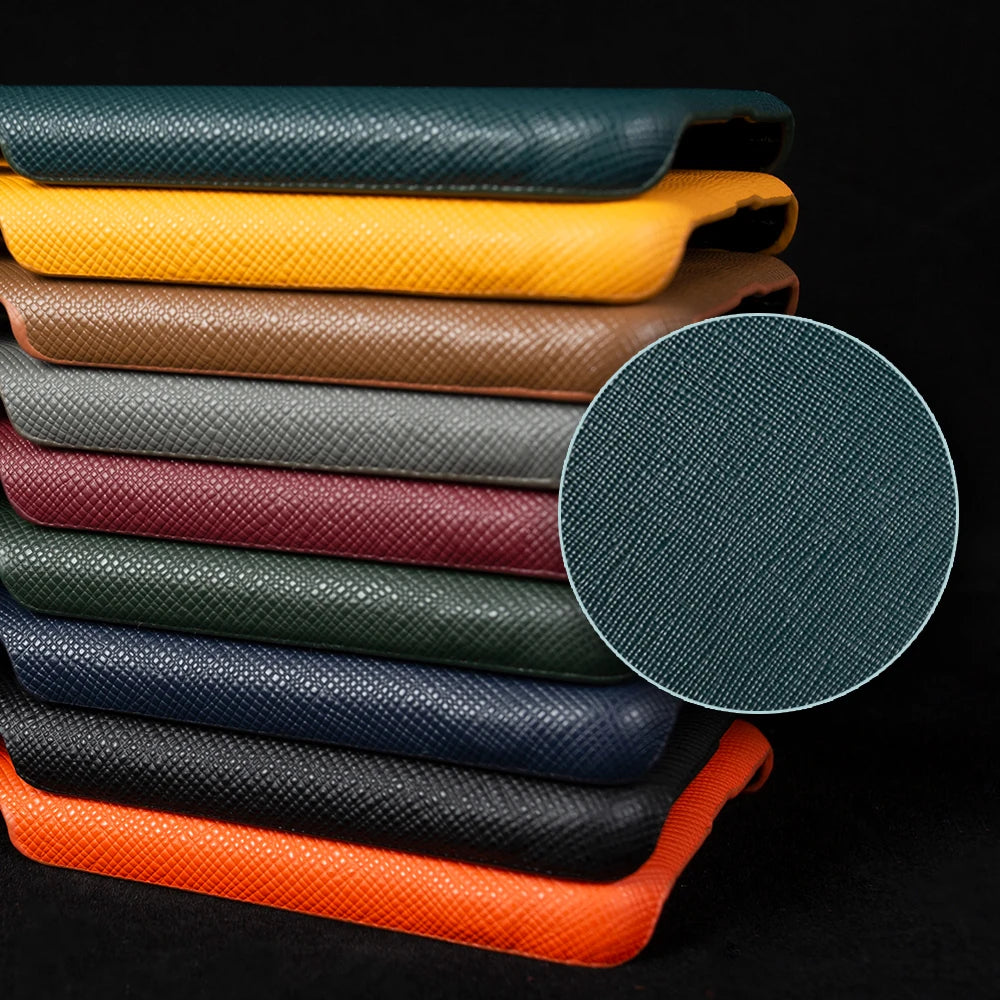Handmade Half-wrapped Cowhide Genuine Leather Google Case - DealJustDeal
