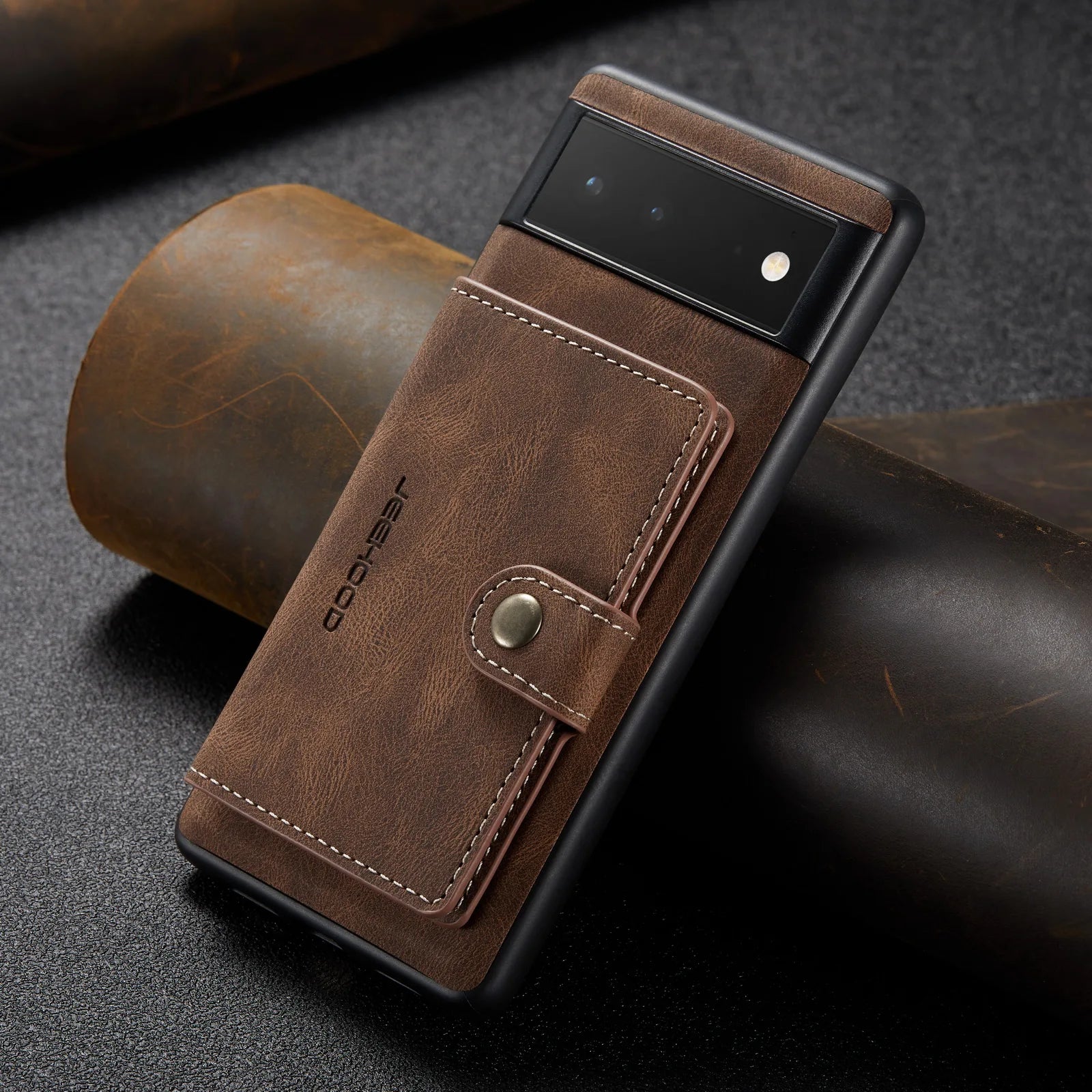 Wallet Card Pocket Magnetic Leather Google case - DealJustDeal