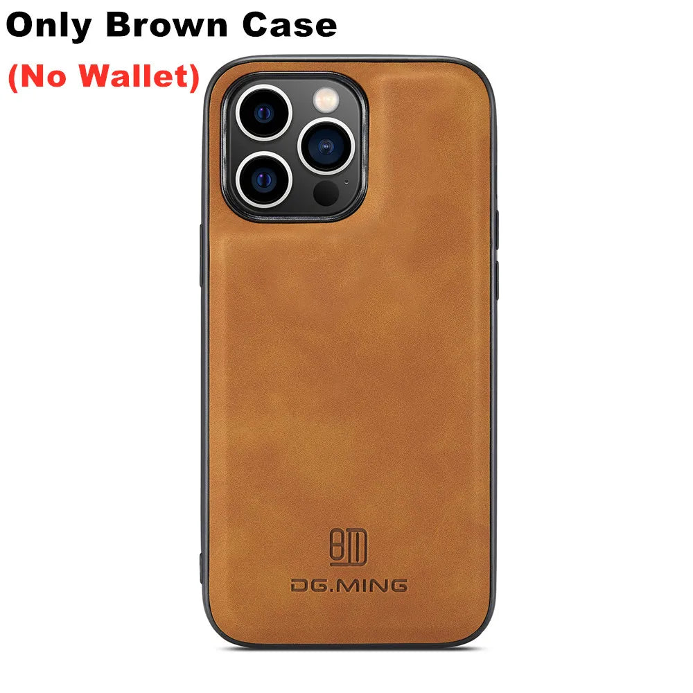 Magnetic Detachable Leather iPhone Case - DealJustDeal