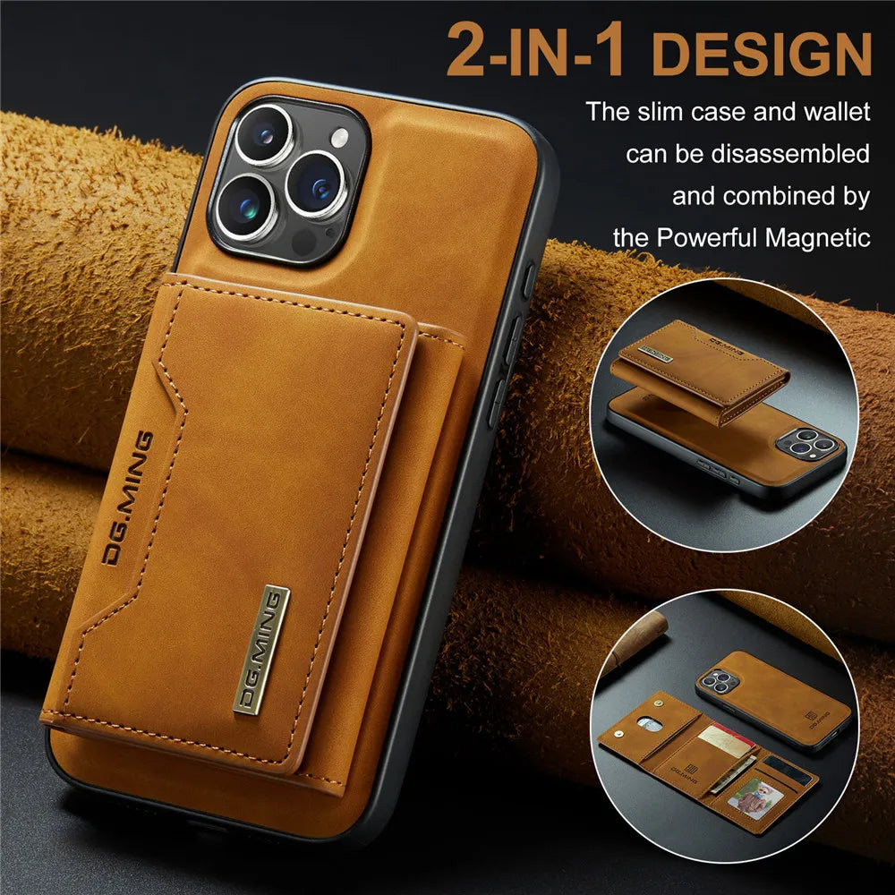 Magnetic Detachable Leather iPhone Case - DealJustDeal