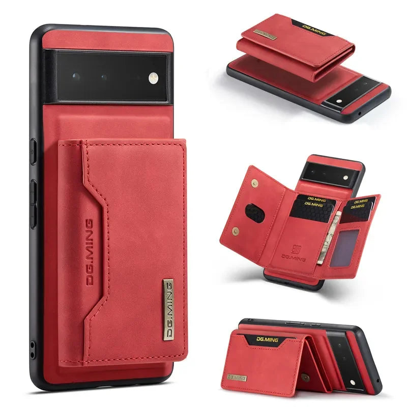 Magnetic Flip Wallet Card Leather Google Case - DealJustDeal