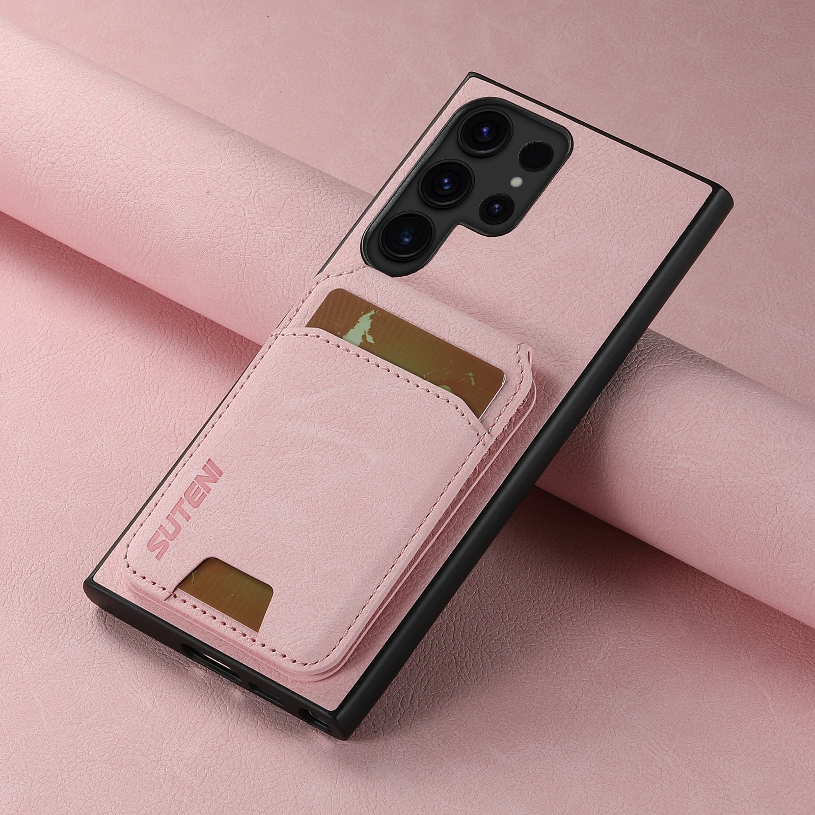 Leather Wallet Card Holder Galaxy Note and S Case - DealJustDeal