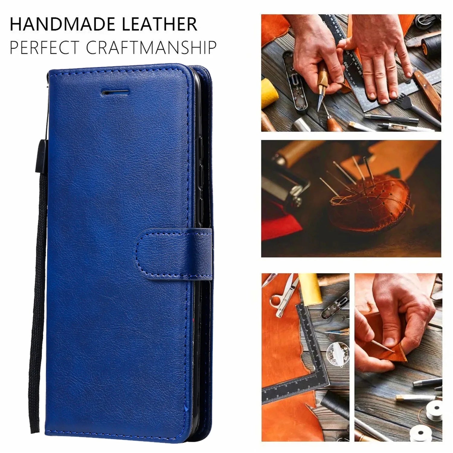 Card Slots Wallet Holder Stand Leather iPhone Case - DealJustDeal
