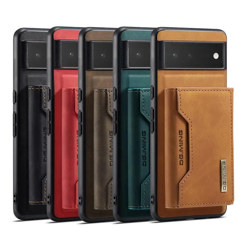Magnetic Flip Wallet Card Leather Google Case - DealJustDeal