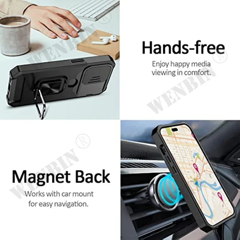 Sliding Camera Cover Heavy Duty Protective iPhone Case - DealJustDeal