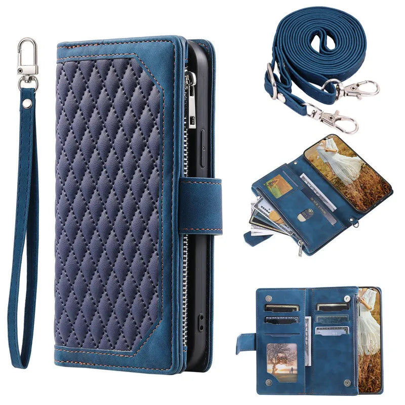 Long Lanyard Magnetic Flip Leather iPhone Case - DealJustDeal