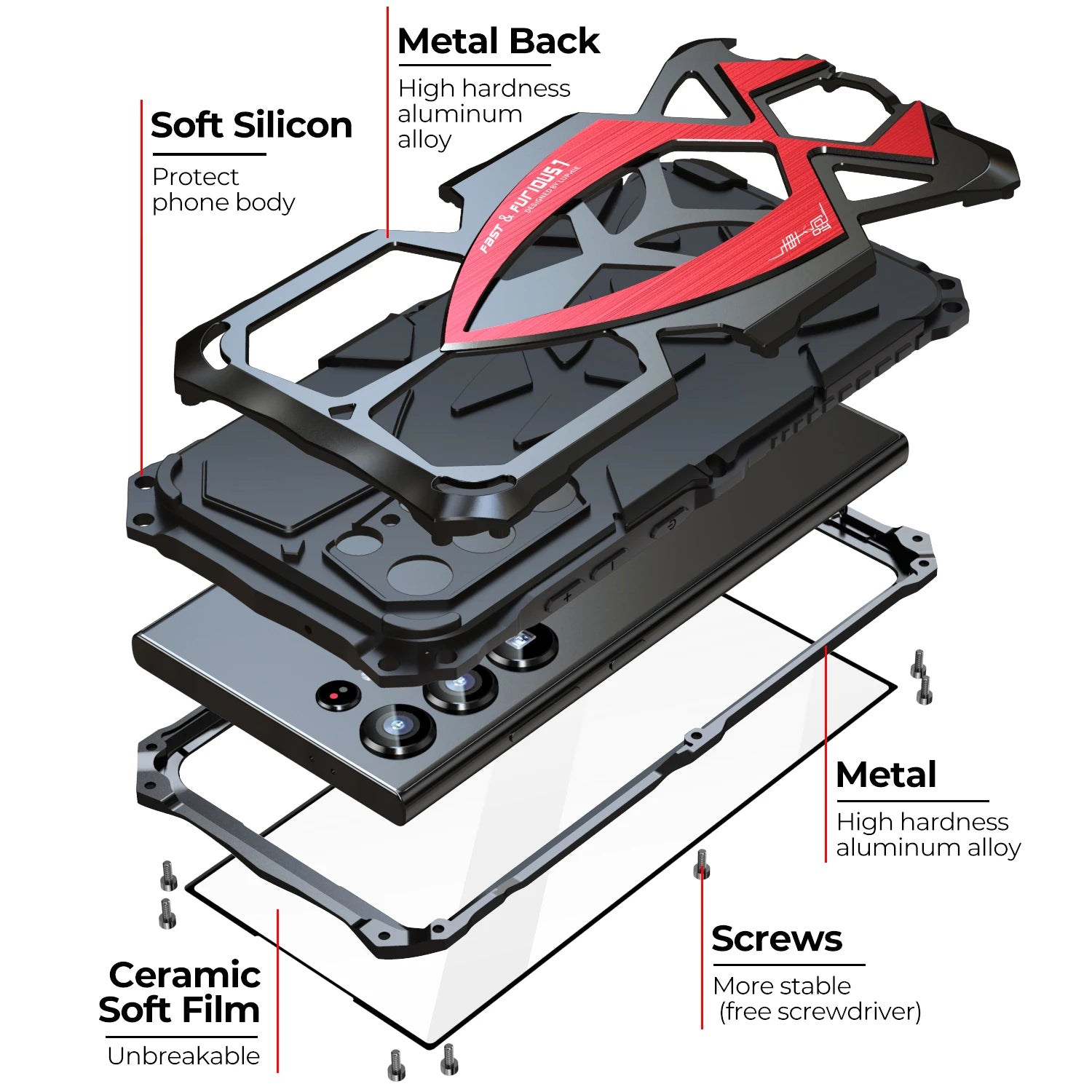 Heavy Duty Metal Military Anti Drop Galaxy S Case - DealJustDeal