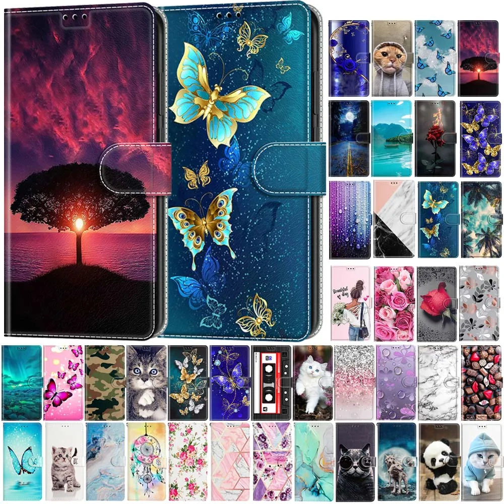 Butterfly Pattern Wallet Leather Google Case - DealJustDeal