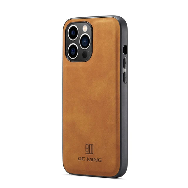 Magnetic Card Holder Leather iPhone Case - DealJustDeal