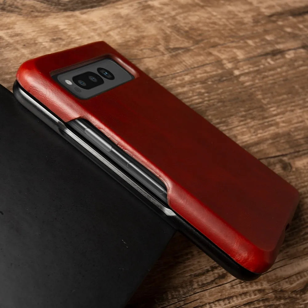 Anti-Scratch Oil Wax Genuine Leather Google Case - DealJustDeal