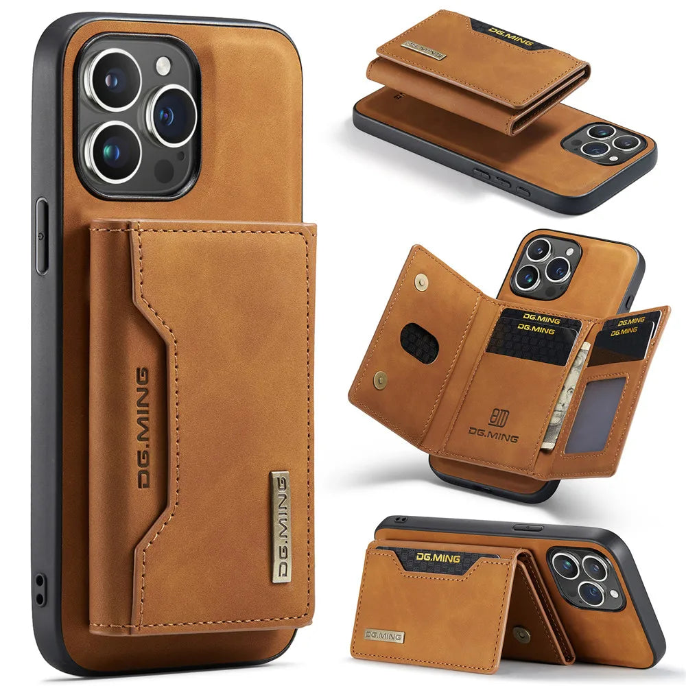 Magnetic Detachable Leather iPhone Case - DealJustDeal