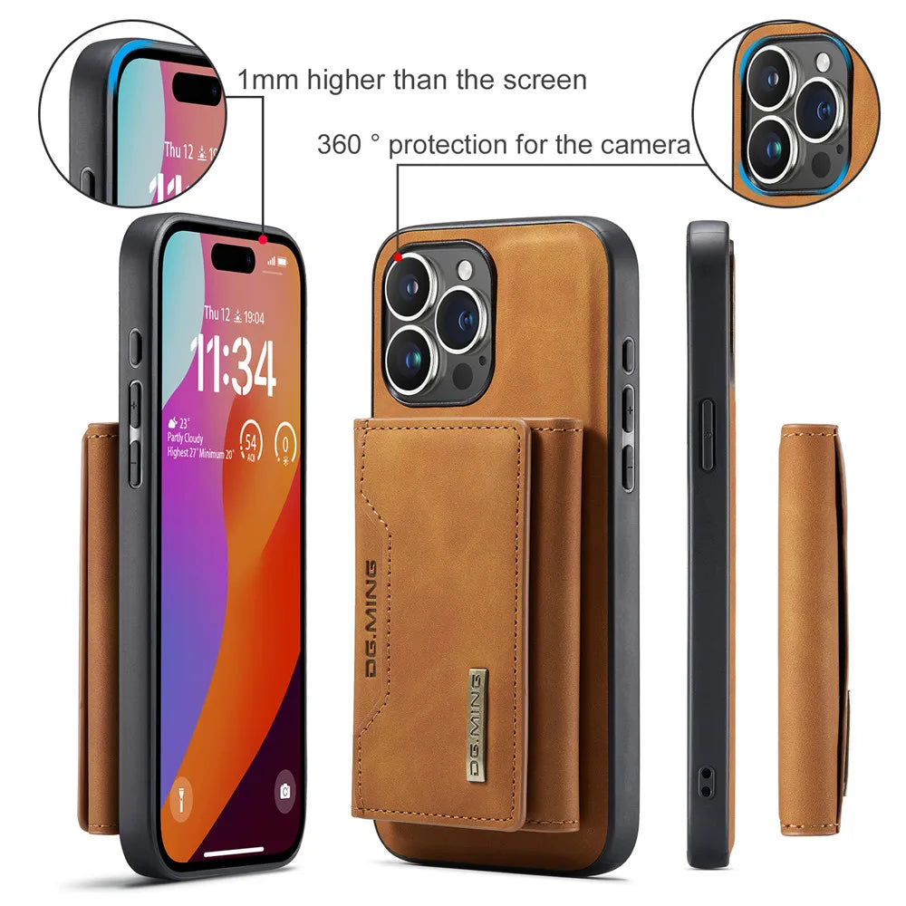 Magnetic Detachable Leather iPhone Case - DealJustDeal
