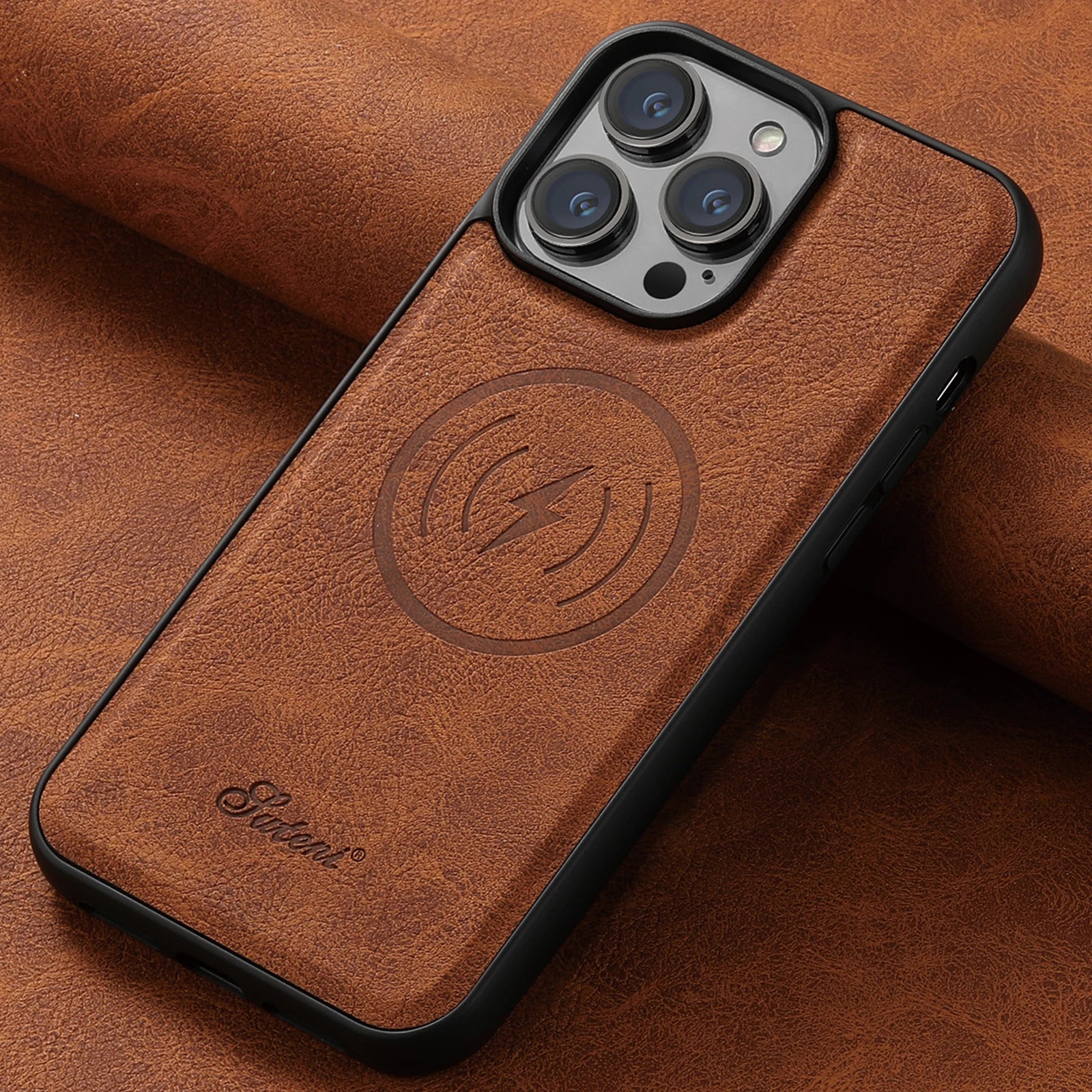 Magnetic Wireless charging Leather Google Case - DealJustDeal