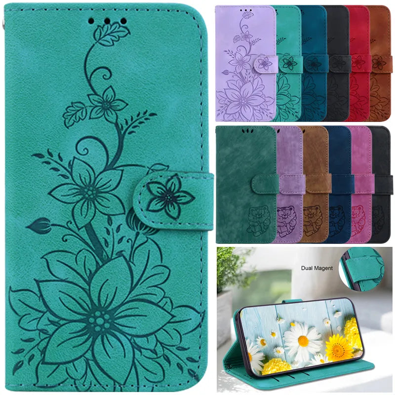 Anti-Scratch Card Pocket Stand Magnetic Flip Leather Case - DealJustDeal