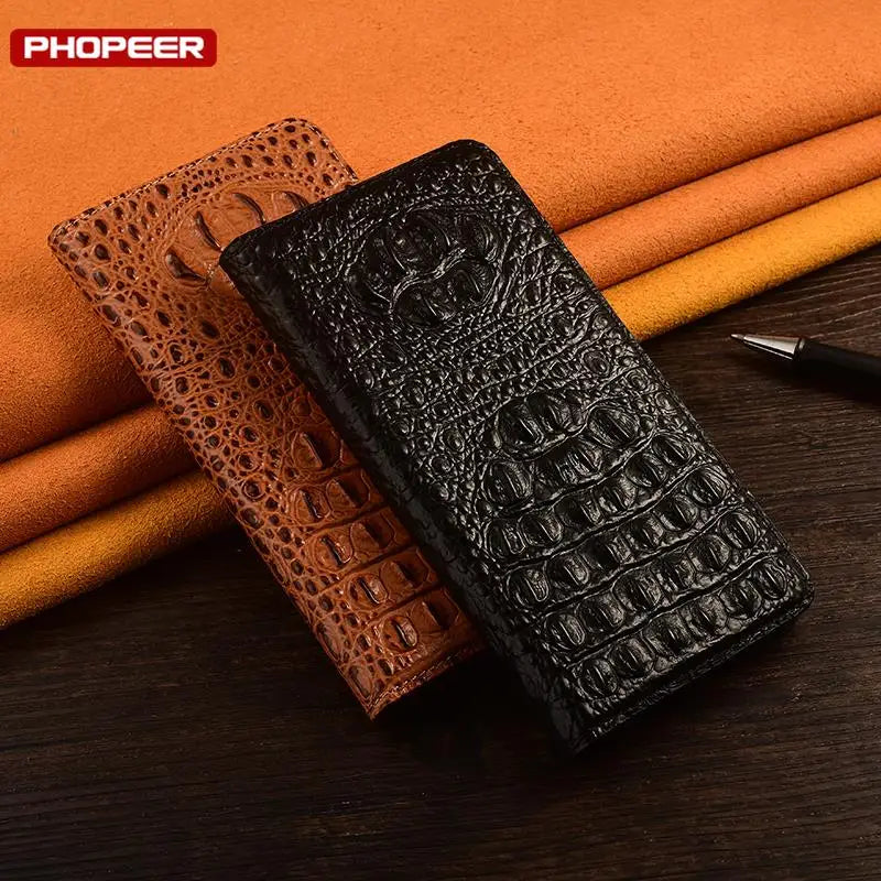 KickStand Wallet  Vintage Genuine Leather Magnetic Galaxy S Case - DealJustDeal