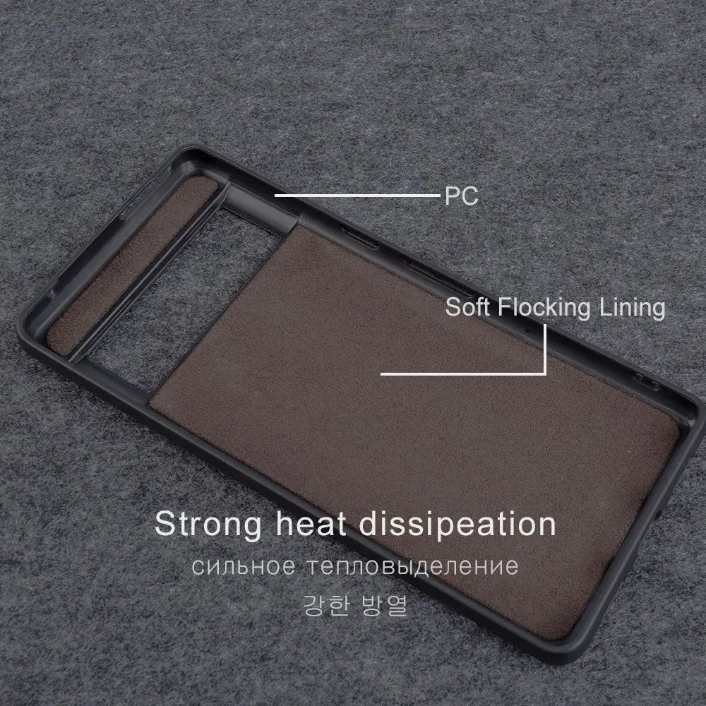 Shockproof Anti-Scratch Business Cowhide Leather Google Case - DealJustDeal