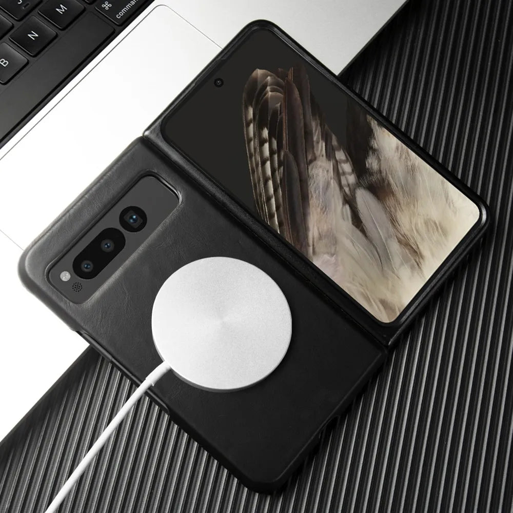 Anti-Scratch Oil Wax Genuine Leather Google Case - DealJustDeal