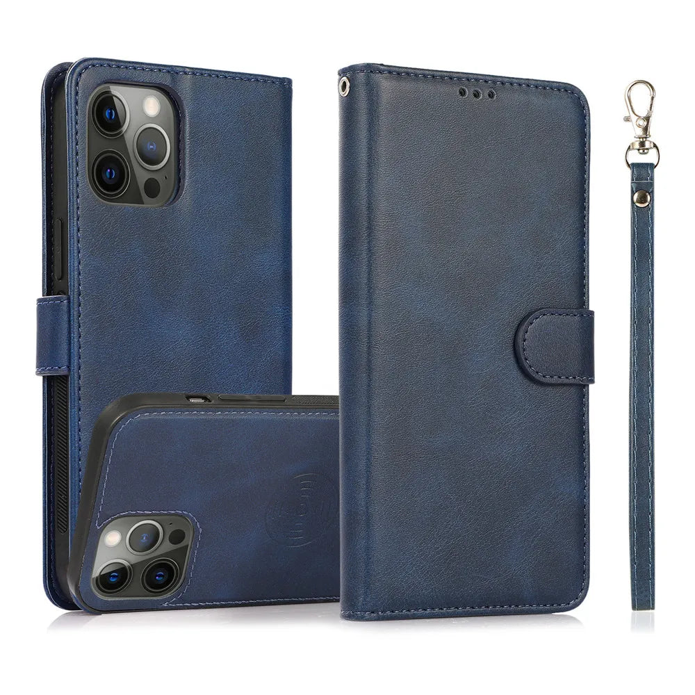 Stand Wallet Magnetic Leather iPhone Case - DealJustDeal