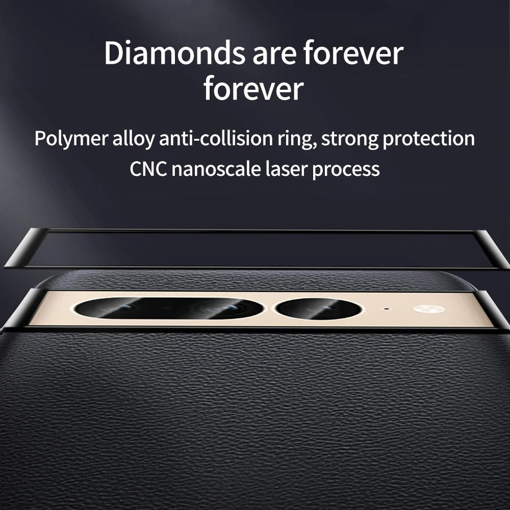 Magnetic cowhide Genuine Plain Leather Google Case - DealJustDeal