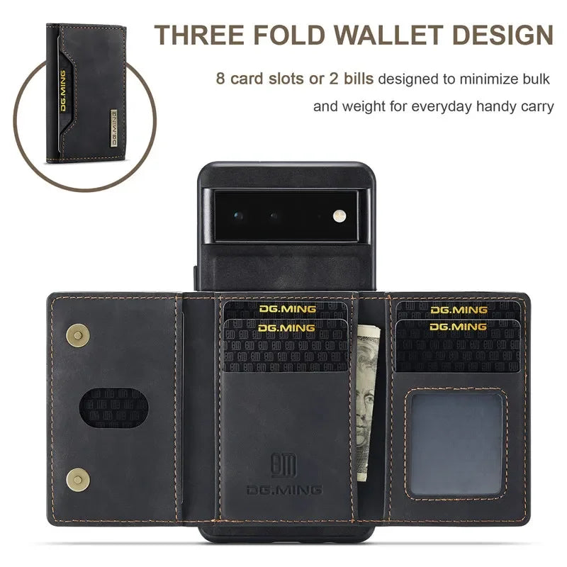 Magnetic Flip Wallet Card Leather Google Case - DealJustDeal