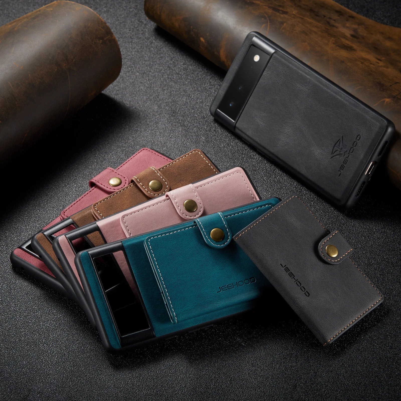 Wallet Card Pocket Magnetic Leather Google case - DealJustDeal