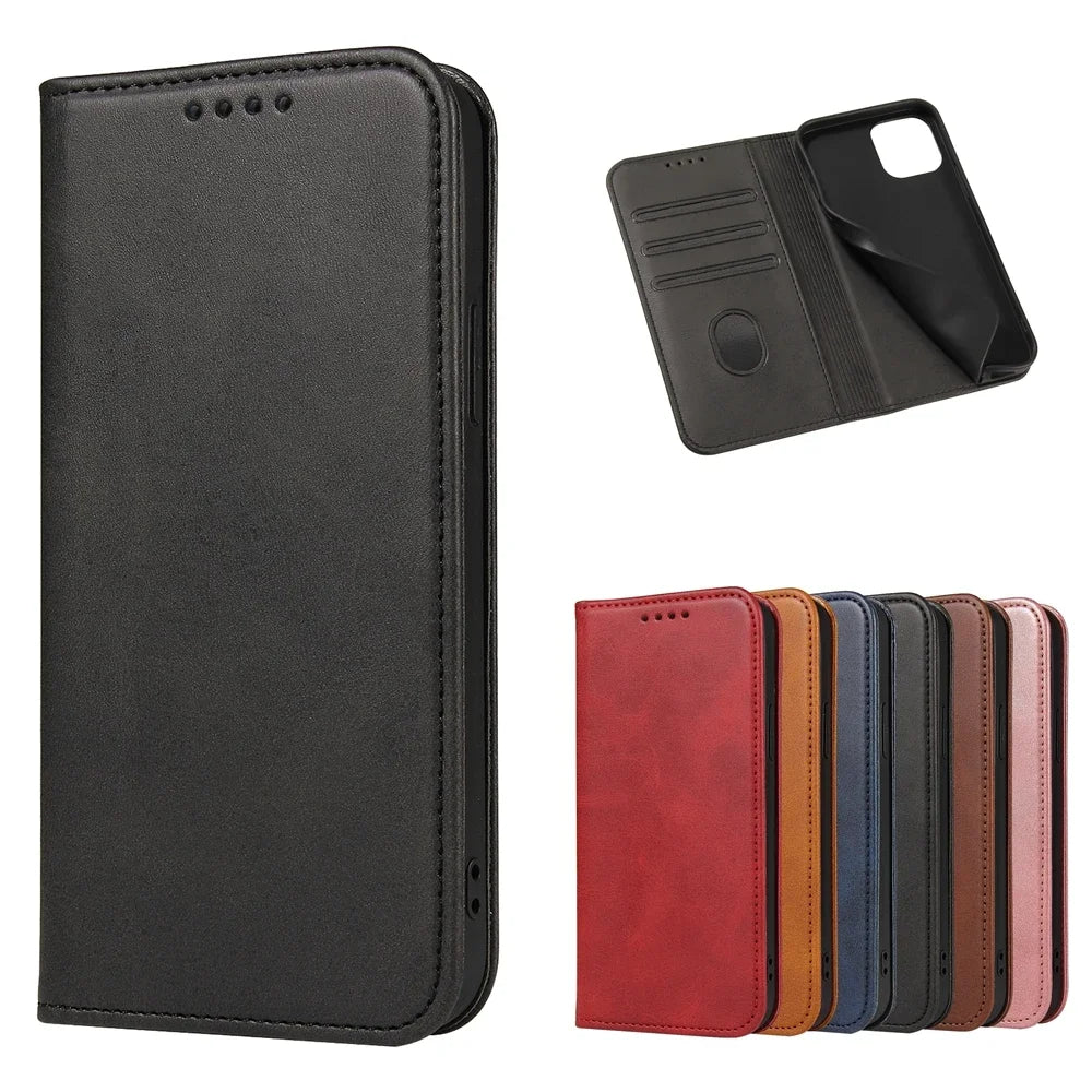 Shockproof Stand holder Magnetic Leather iPhone Case - DealJustDeal