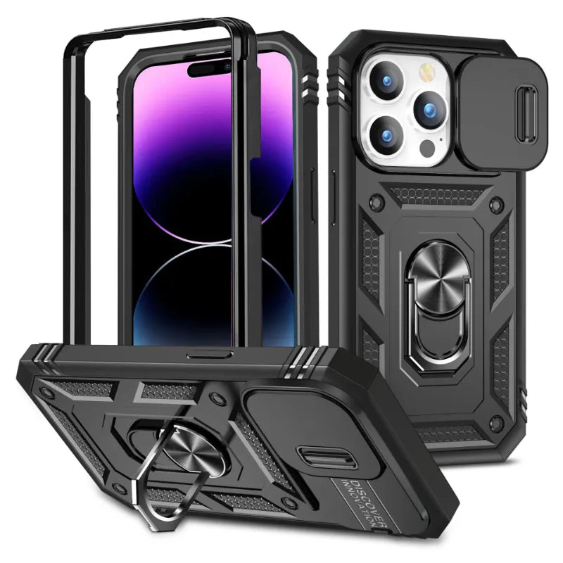Full Body Rugged Slide Camera iPhone Case - DealJustDeal