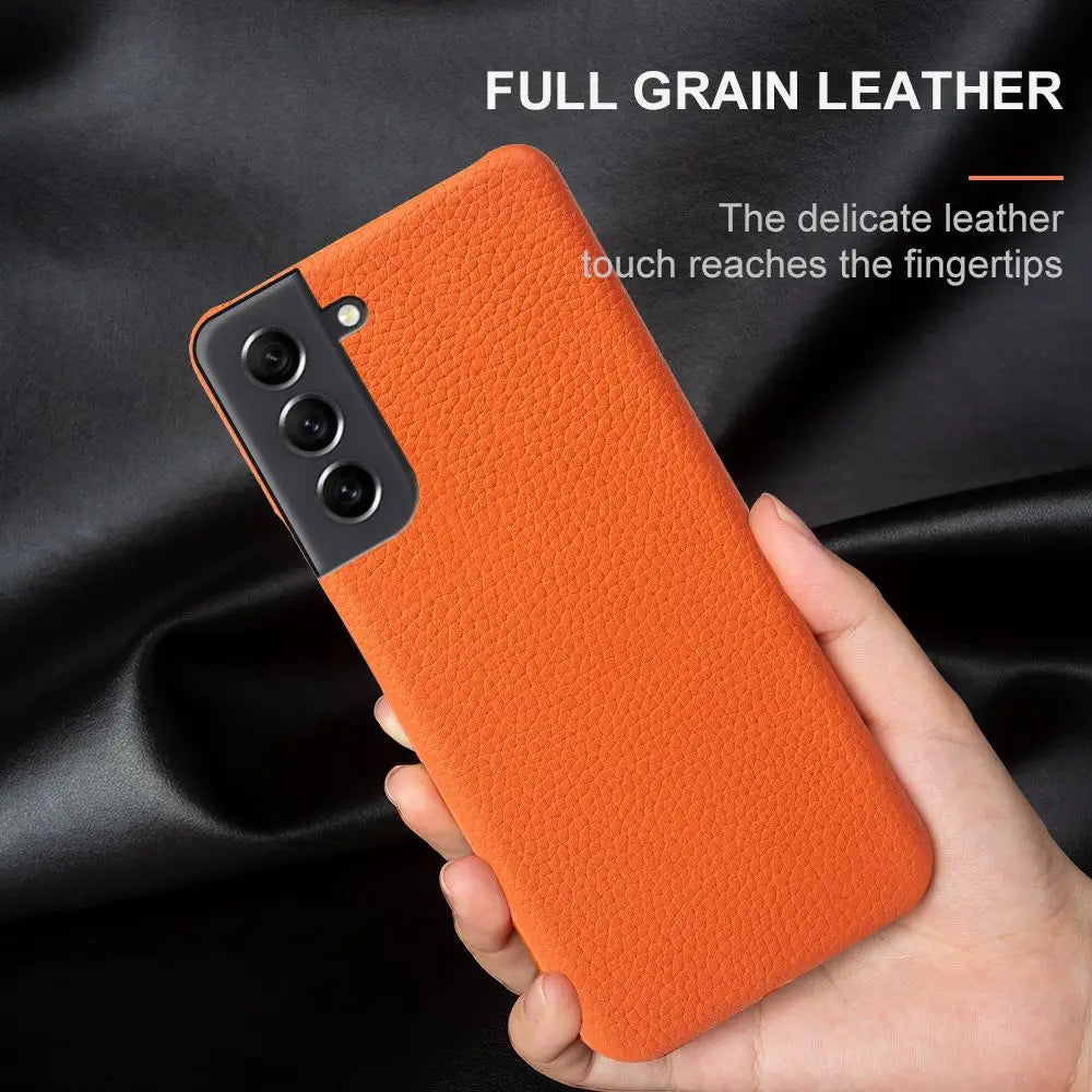 Litchi pattern Genuine Leather Galaxy Note and S Case - DealJustDeal