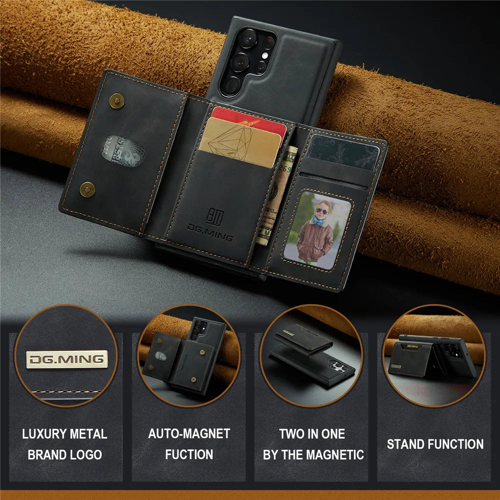 Detachable Magnetic Leather Galaxy S and Note Case - DealJustDeal