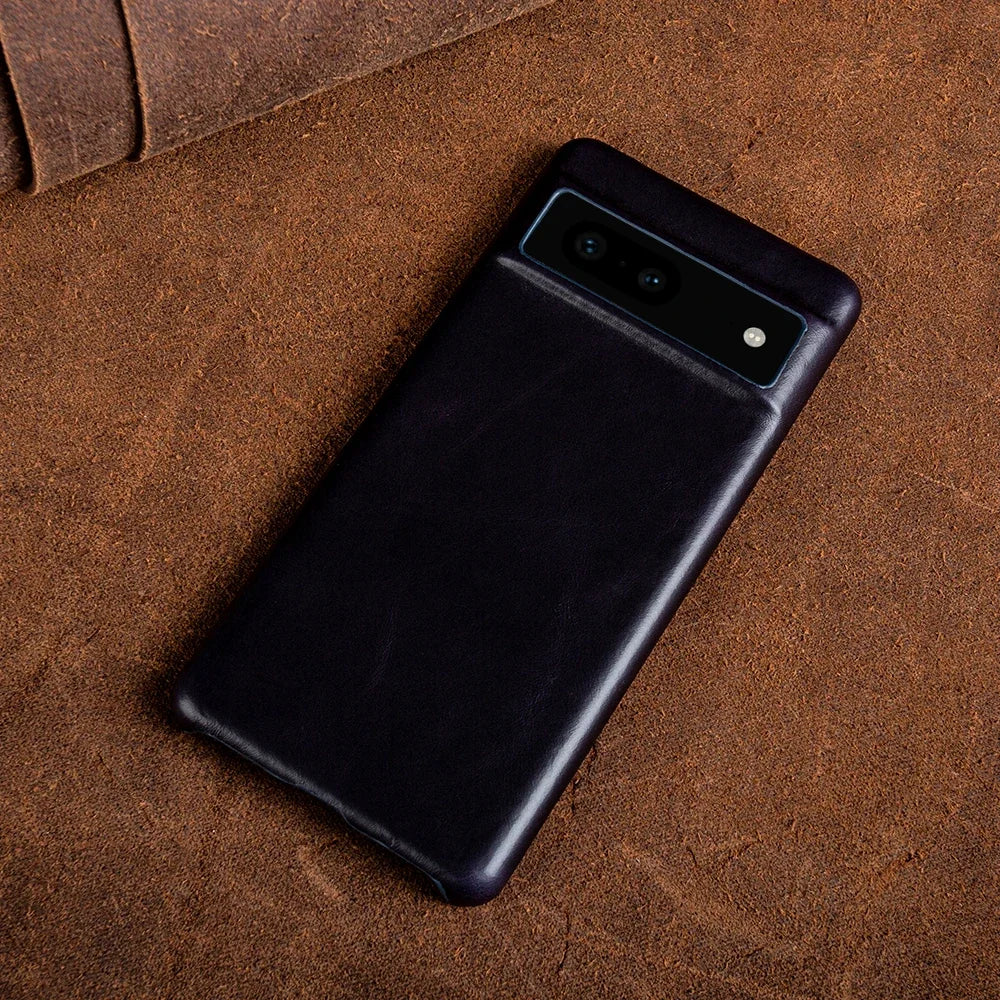 Oil Wax Full Grain Genuine Leather Google Case - DealJustDeal