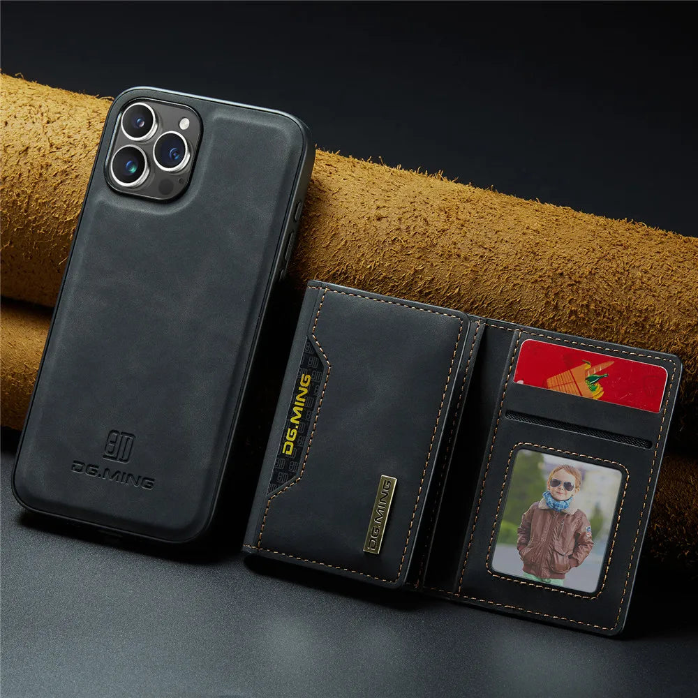 Magnetic Detachable Leather iPhone Case - DealJustDeal
