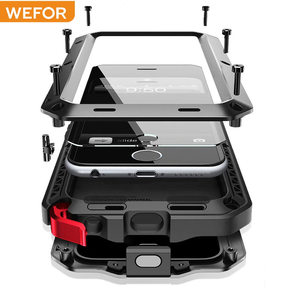 Metal Aluminum Shockproof iPhone Case - DealJustDeal