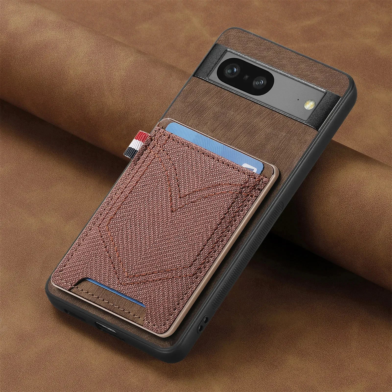 Magnet Wallet Flip KickStand Textile Leather Google Case - DealJustDeal