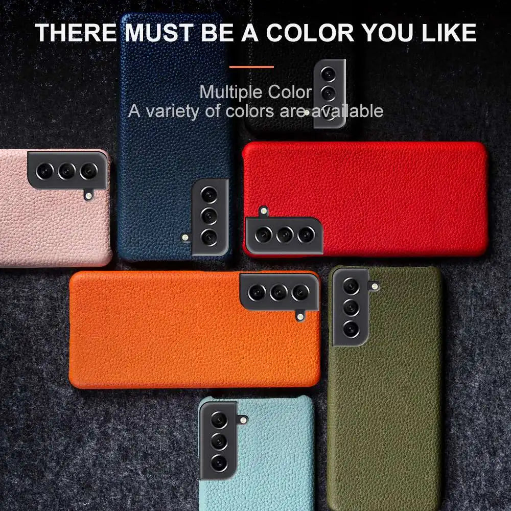 Litchi pattern Genuine Leather Galaxy Note and S Case - DealJustDeal