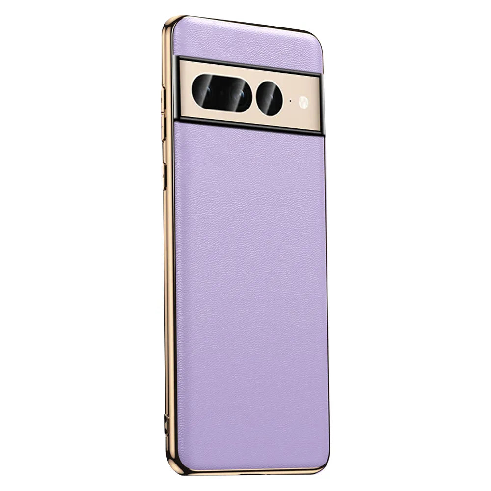 Magnetic cowhide Genuine Plain Leather Google Case - DealJustDeal