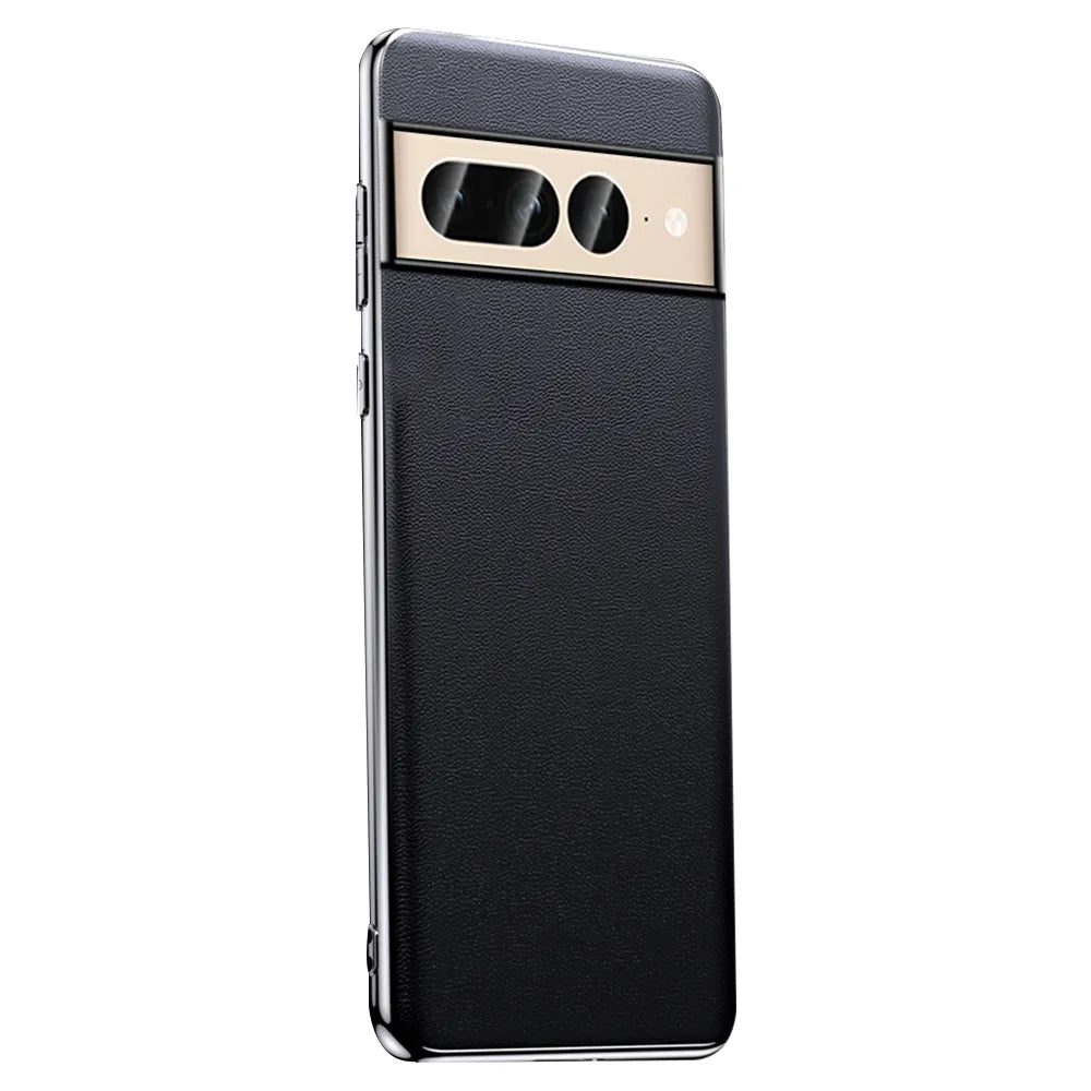 Magnetic cowhide Genuine Plain Leather Google Case - DealJustDeal