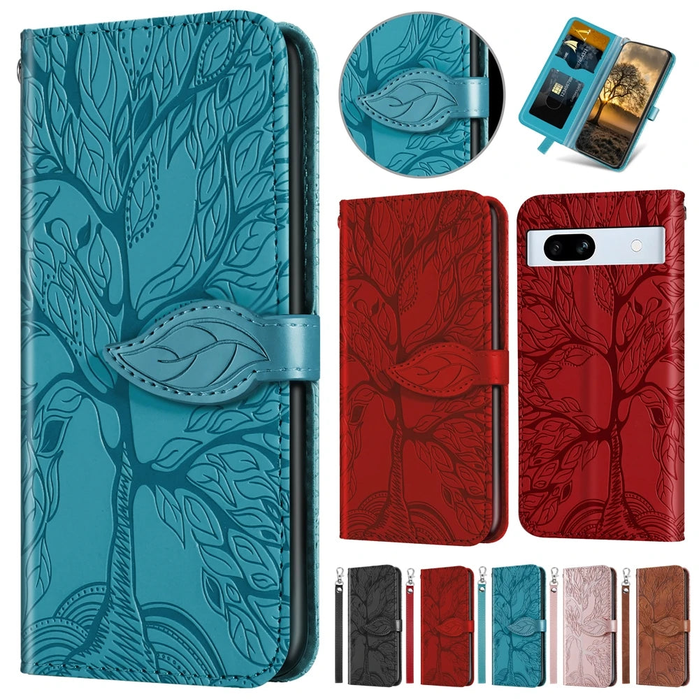 Wrist Strap Leather Flip Google Case - DealJustDeal