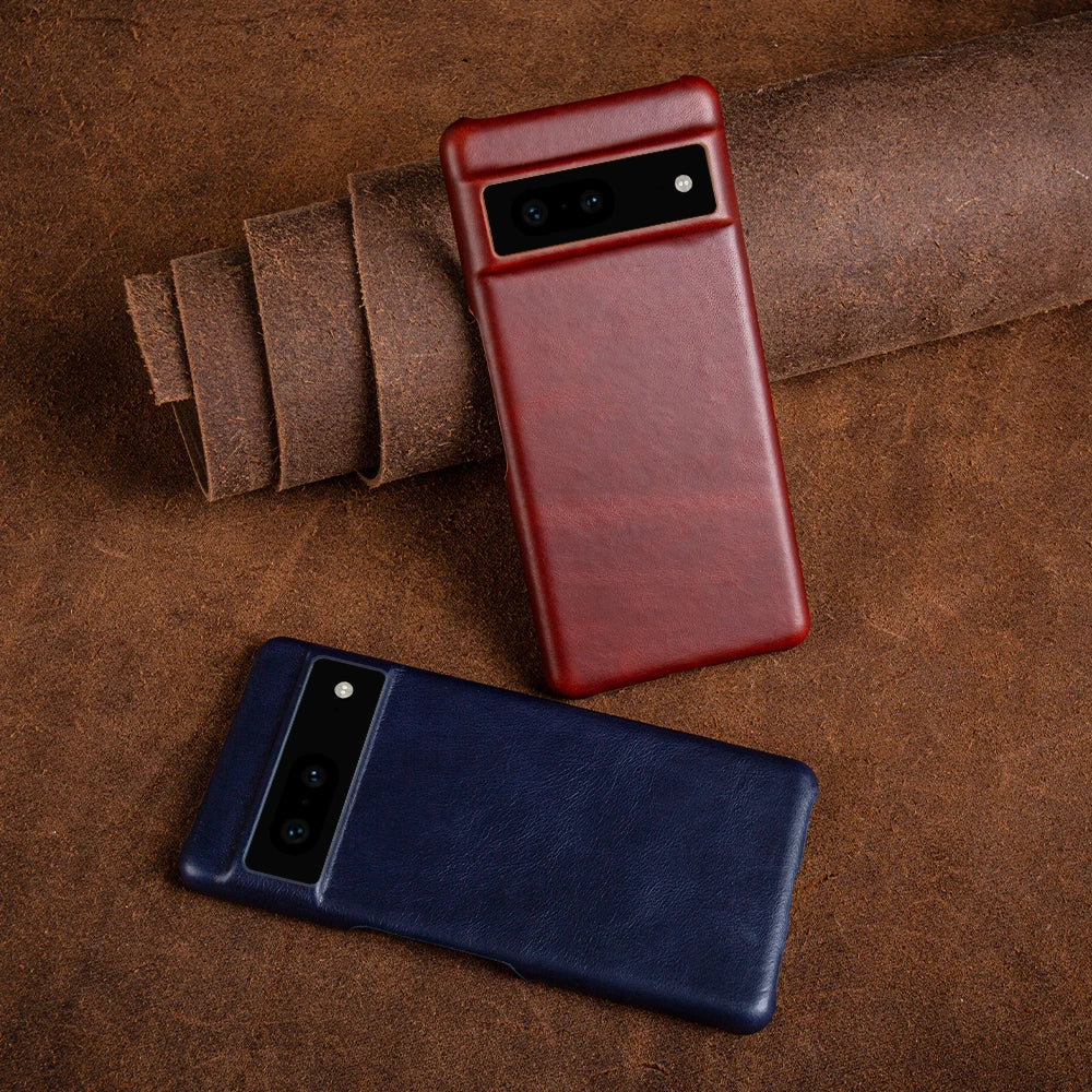 Oil Wax Full Grain Genuine Leather Google Case - DealJustDeal