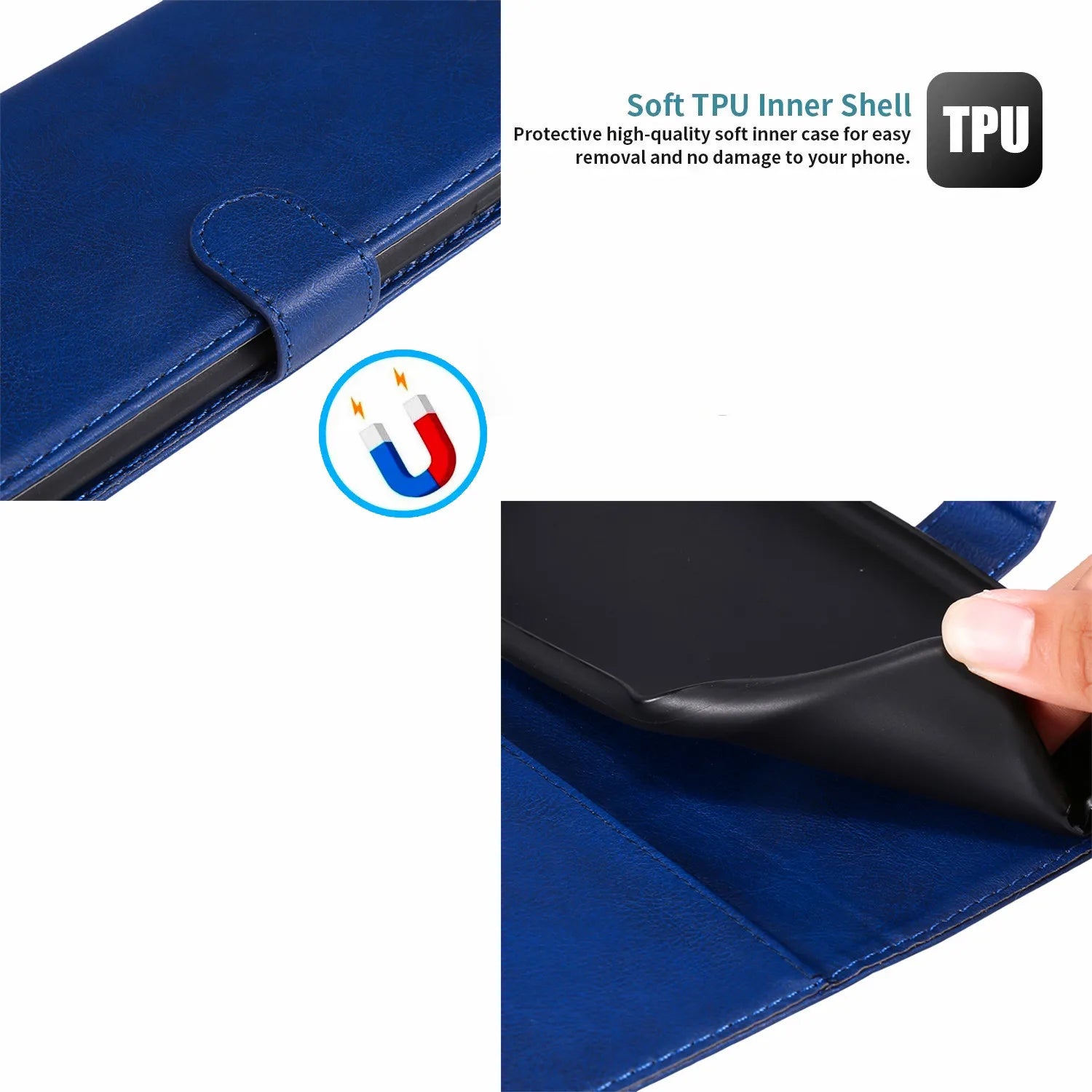 Card Slots Wallet Holder Stand Leather iPhone Case - DealJustDeal
