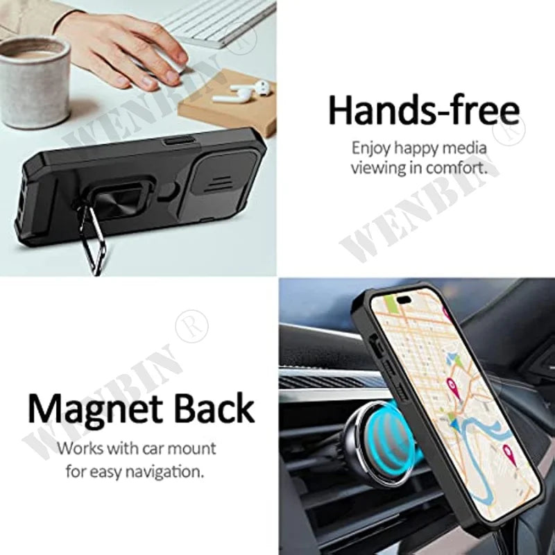 Heavy Duty Protection iPhone Case With Sliding Camera Cover - DealJustDeal