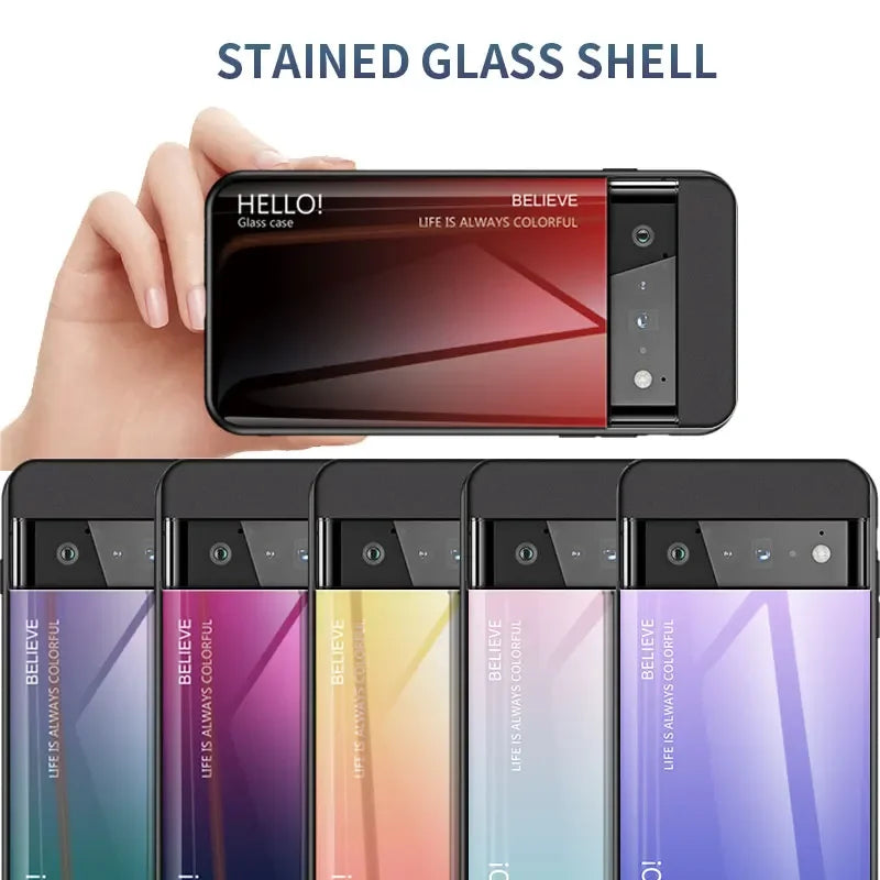 Gradient Tempered Glass Mirror Film Google Case - DealJustDeal