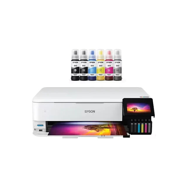 Epson EcoTank Photo ET-8550 Wireless Wide Format Color All-In-One Inkjet Printer (C11CJ21201) - DealJustDeal
