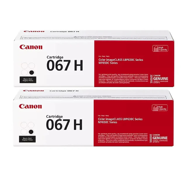 Canon 067 H Black High Yield Toner Cartridge (5106C001), Pack of 2 - DealJustDeal