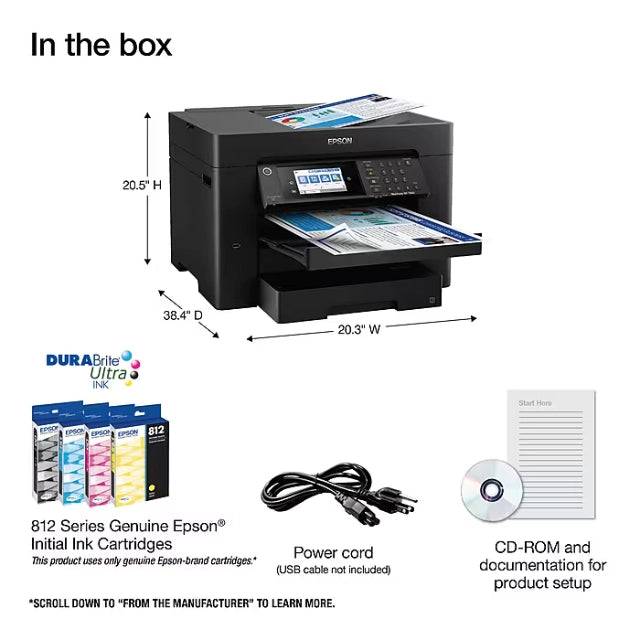 Epson WorkForce Pro 7840 Wireless Color Inkjet Printer, All-In-One (9472531) - DealJustDeal